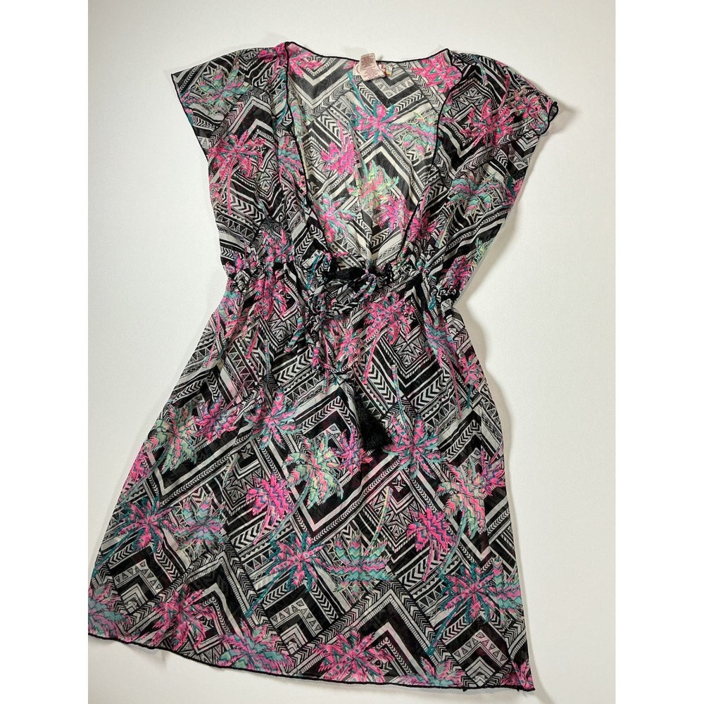 OP Ocean Pacific Neon Pink Palm Beach Cover Up Size M